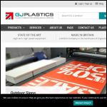 Screen shot of the GJ Plastics Ltd website.