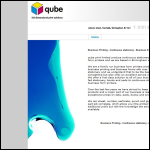 Screen shot of the Qube Print Ltd website.