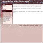 Screen shot of the Motors Fans & Pump Solutions Ltd website.