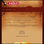 Screen shot of the The Vault Bar Ltd website.
