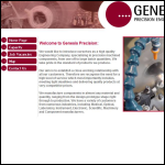 Screen shot of the Genesis Precision Engineering Ltd website.