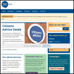 Screen shot of the Citizens Advice Bureau in Swale website.