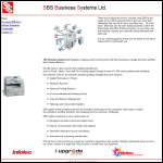 Screen shot of the SBS Business Systems Ltd website.