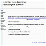 Screen shot of the Octavius Ross Associates Psychological Services Ltd website.