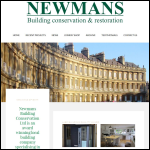 Screen shot of the Newmans Building Conservation Ltd website.