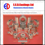 Screen shot of the ECD Castings Ltd website.