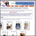 Screen shot of the Seal Enterprises Training website.
