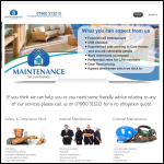 Screen shot of the Care Homes Maintenance Ltd website.