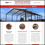 Screen shot of the Gareth Pugh Steel Framed Buildings website.