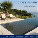 Screen shot of the Five Star Greece Ltd website.