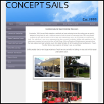 Screen shot of the Concept Sails Ltd website.