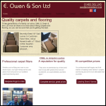 Screen shot of the E Owen & Son Ltd website.