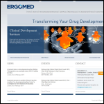 Screen shot of the Ergomed Clinical Research Ltd website.