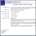 Screen shot of the Warleggan Finance Ltd website.
