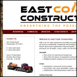 Screen shot of the East Coast Construction (N.E.) Ltd website.