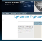 Screen shot of the Lighthouse Electrical Services Ltd website.