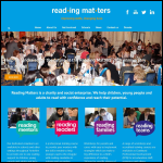 Screen shot of the Reading Matters website.