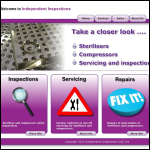 Screen shot of the Independent Inspections (UK) Ltd website.
