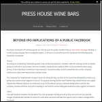 Screen shot of the Press House Wine Bars Ltd website.
