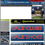 Screen shot of the Tony Valentine Golf Centre Ltd website.