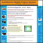 Screen shot of the Mobile Auto Electrical Services Ltd website.