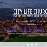 Screen shot of the Kingdom Life City Church website.