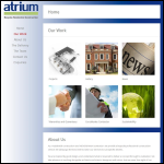 Screen shot of the Atrium Consultancy Ltd website.