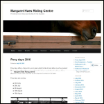 Screen shot of the Margaret Haes Riding Centre Ltd website.