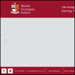 Screen shot of the Bristol Grammar School website.