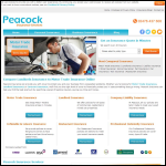 Screen shot of the Peacock Insurance Services website.