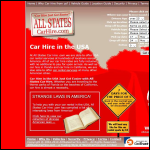 Screen shot of the Allstatescarhire.com Ltd website.