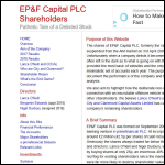 Screen shot of the Ep & F Capital Plc website.