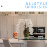 Screen shot of the Allstyles Upholstery Ltd website.