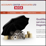 Screen shot of the Accounts Center Associates Ltd website.