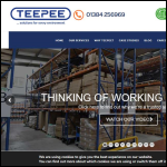 Screen shot of the Teepee Materials Handling Ltd website.