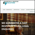 Screen shot of the Burton & Burton Solicitors Ltd website.