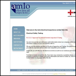 Screen shot of the Amlo Electrical Inspections Ltd website.
