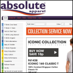 Screen shot of the Absolute Apparel Ltd website.