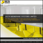 Screen shot of the Delta Membrane Systems Ltd website.