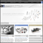 Screen shot of the Air Engineering Controls Ltd website.