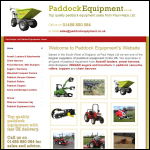 Screen shot of the Paul Helps Paddock Equipment website.