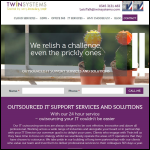 Screen shot of the Twin Systems PLC website.