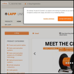Screen shot of the Lapp Ltd website.