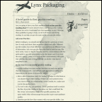 Screen shot of the Lynx Polythene Ltd website.