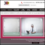 Screen shot of the 3D Displays Ltd website.