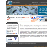 Screen shot of the West Midlands Fasteners Ltd website.