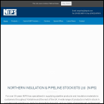 Screen shot of the Northern Insulation & Pipeline Stockists Ltd website.