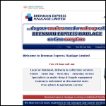 Screen shot of the Brennan Express Haulage Ltd website.