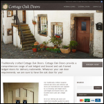 Screen shot of the Cottage Oak Doors website.