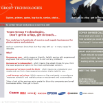 Screen shot of the Team Group Technologies Ltd website.